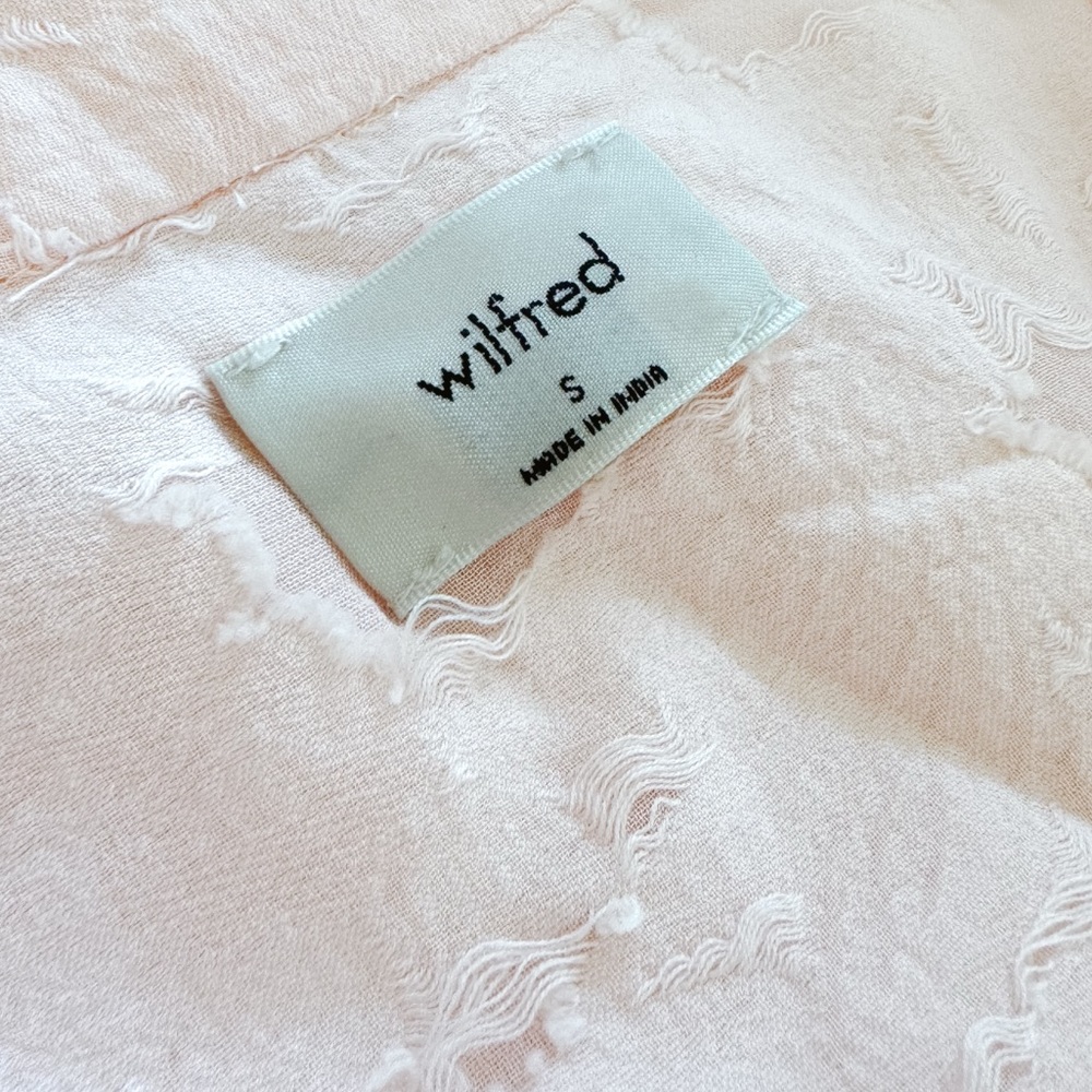 Aritzia Wilfred Atticus Button-Up Blush Pink - Size Small - Picture 12 of 12